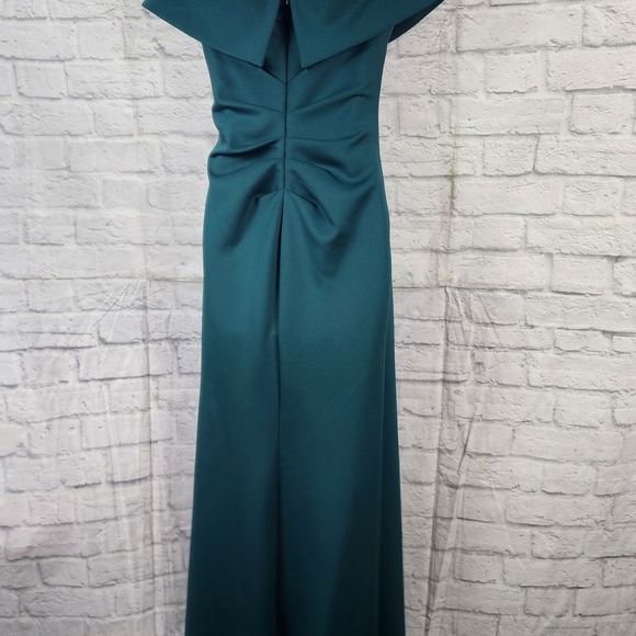 Xscape Evenings Long Scuba Off-The-Shoulder Dress - Picture 14 of 14